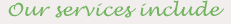 Our Services include